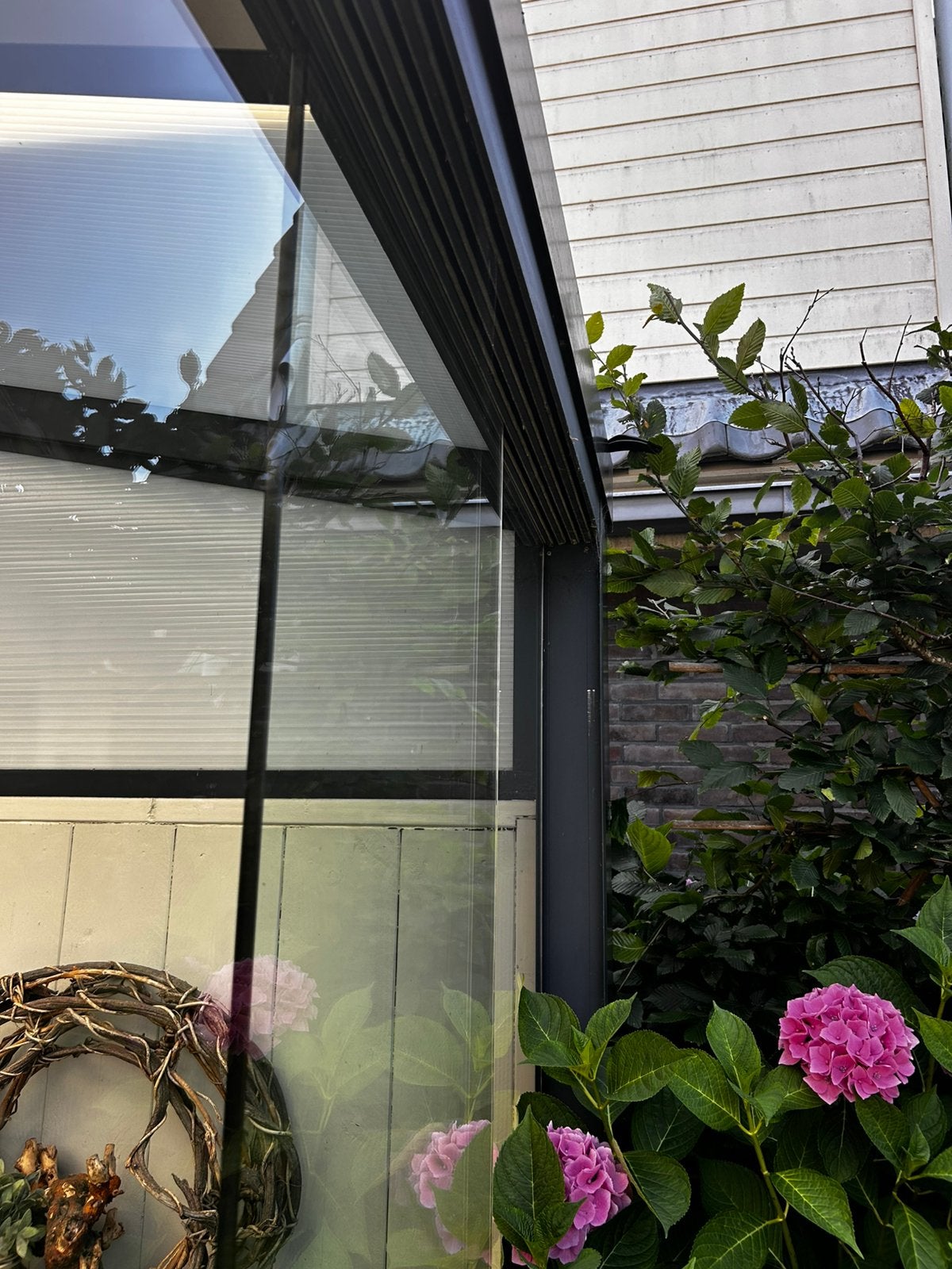 5 Rail aluminium schuifwand met glazen deuren, Doe-het-zelf en Verbouw, Kozijnen en Schuifpuien, Ophalen, Gebruikt, 225 cm of meer