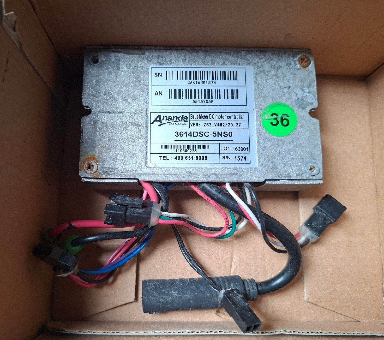 Ananda Brushless DC motor controller 3614DSC-5NS0, Ophalen of Verzenden, Gebruikt, Elektrische fiets, Ananda
