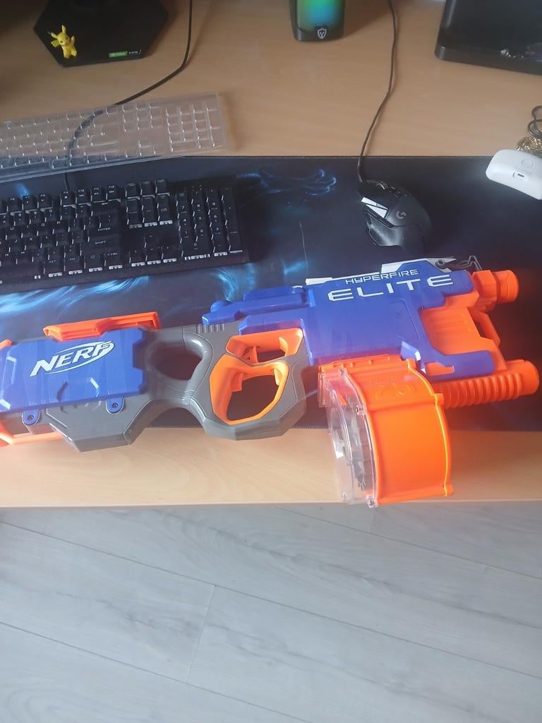 Nerf Hyperfire Elite Blaster - Zo goed als nieuw, Ophalen of Verzenden, Zo goed als nieuw, Jongen of Meisje