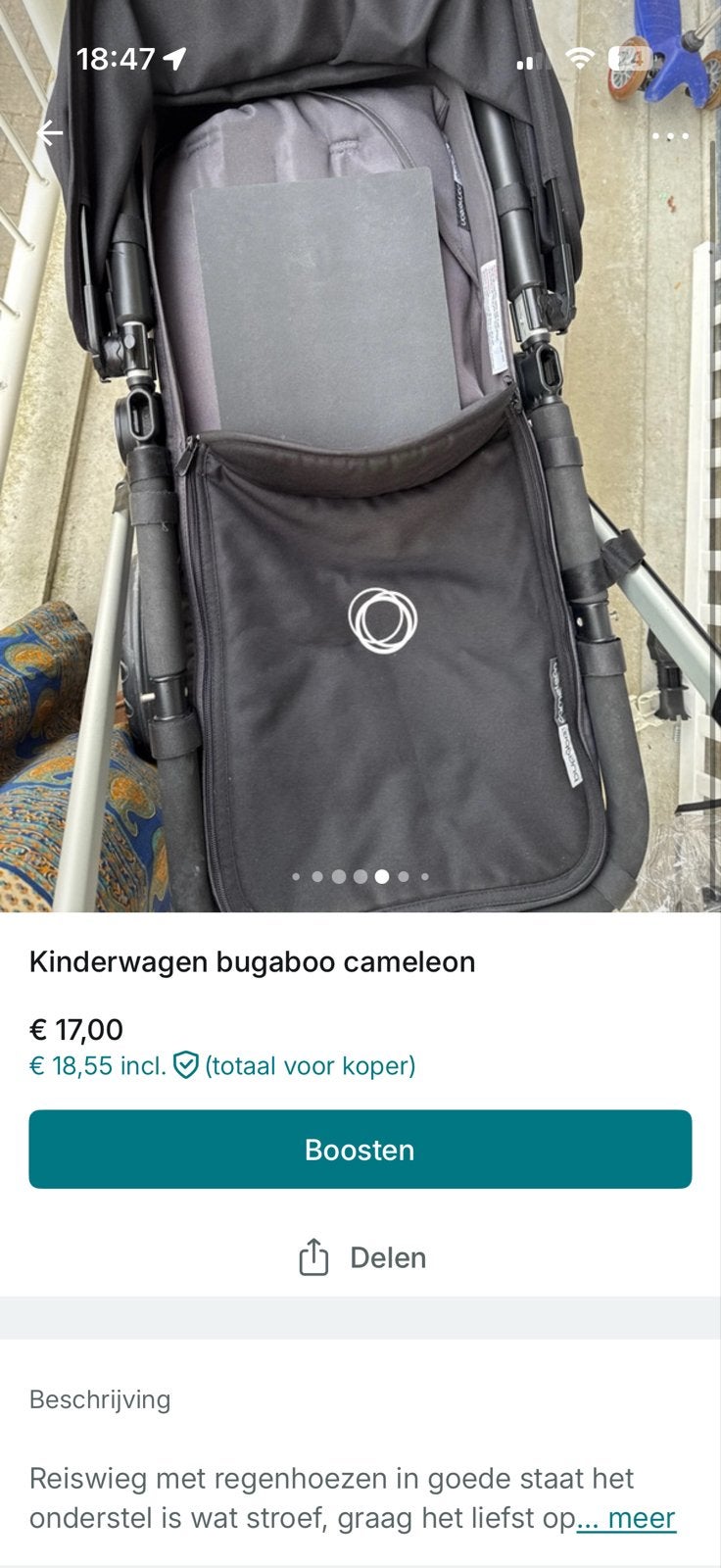 Bugaboo Cameleon kinderwagen met extra zitje en regenhoes, Ophalen, Gebruikt, Kinderwagen, Bugaboo