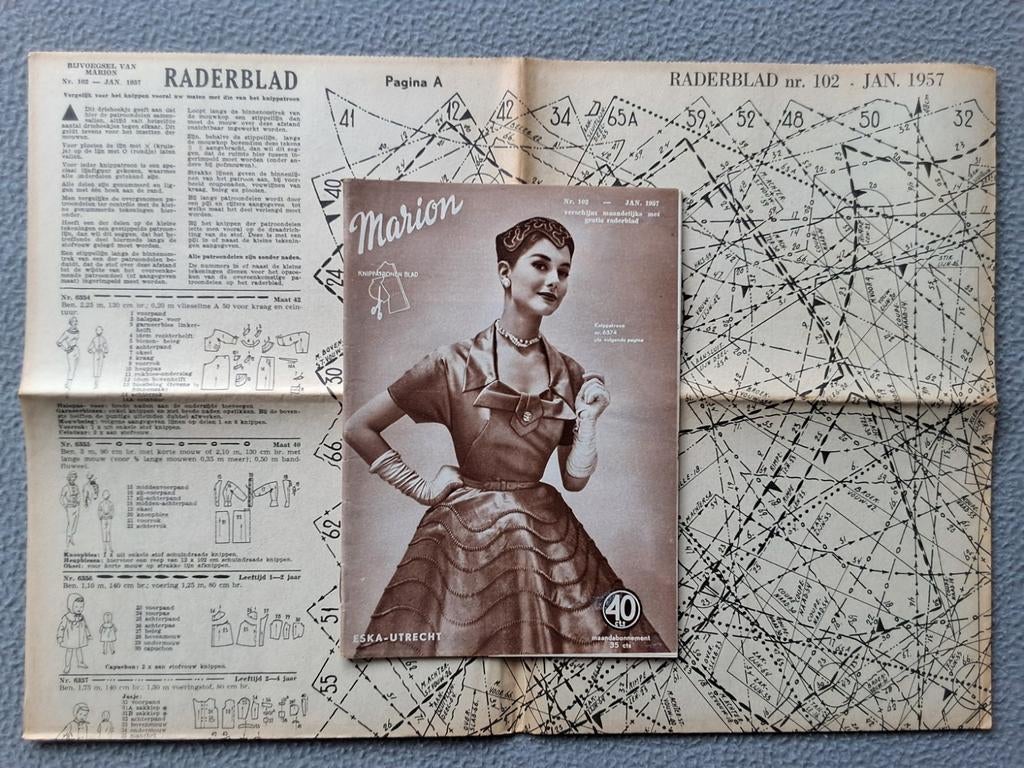 Marion kledingpatronen 1957, Ophalen of Verzenden, Gebruikt, Vrouw, Marion
