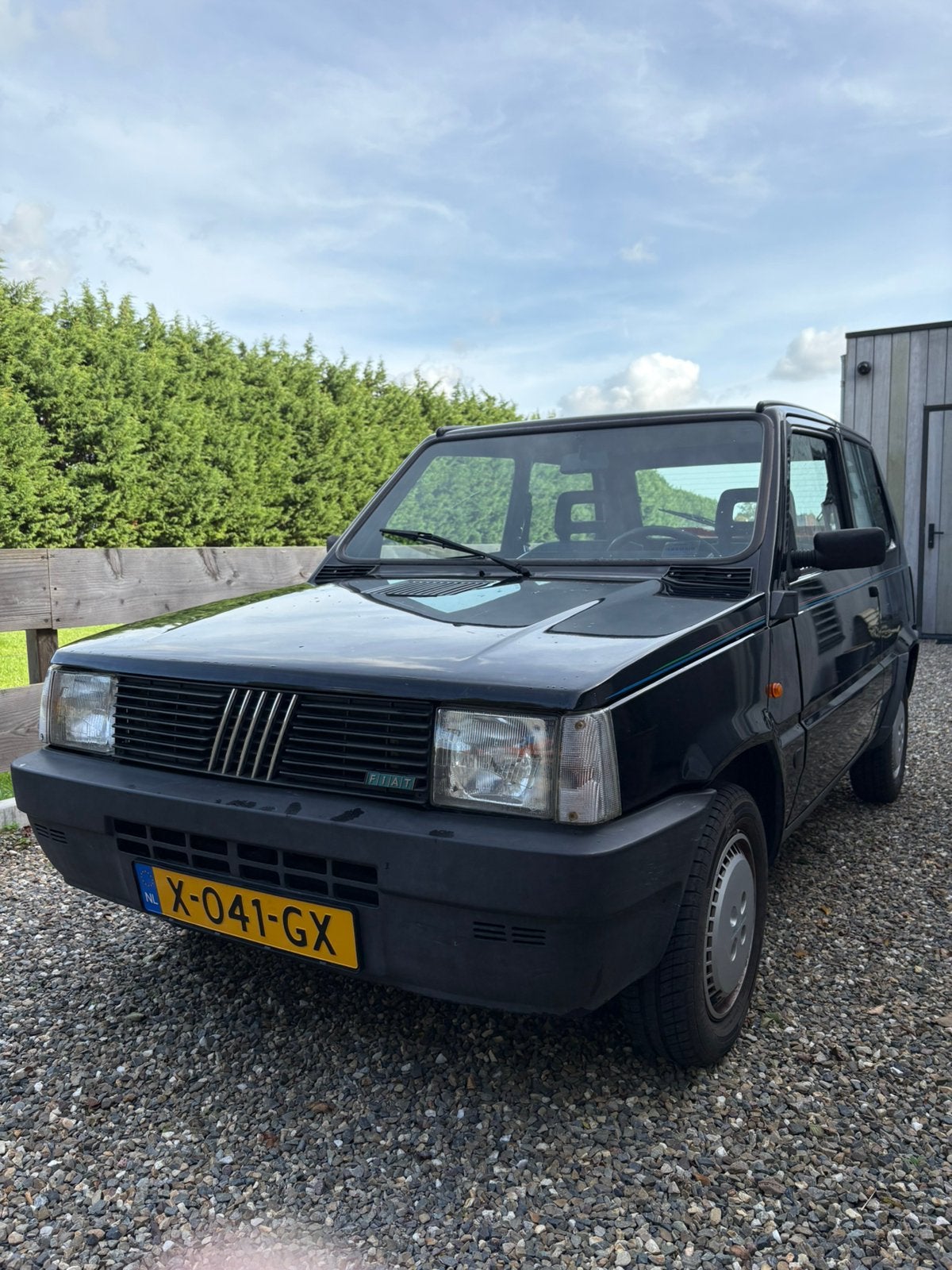 Fiat panda nera 1991 Zwart slechts 54570 km, Auto's, 4 stoelen, Zwart, 770 cc, Handgeschakeld