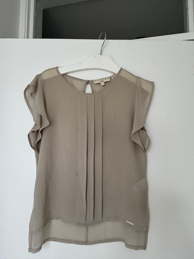 Scapa Sports mouwloze blouse maat 38/40 (M), Maat 38/40 (M), Beige, Ophalen of Verzenden, Zo goed als nieuw