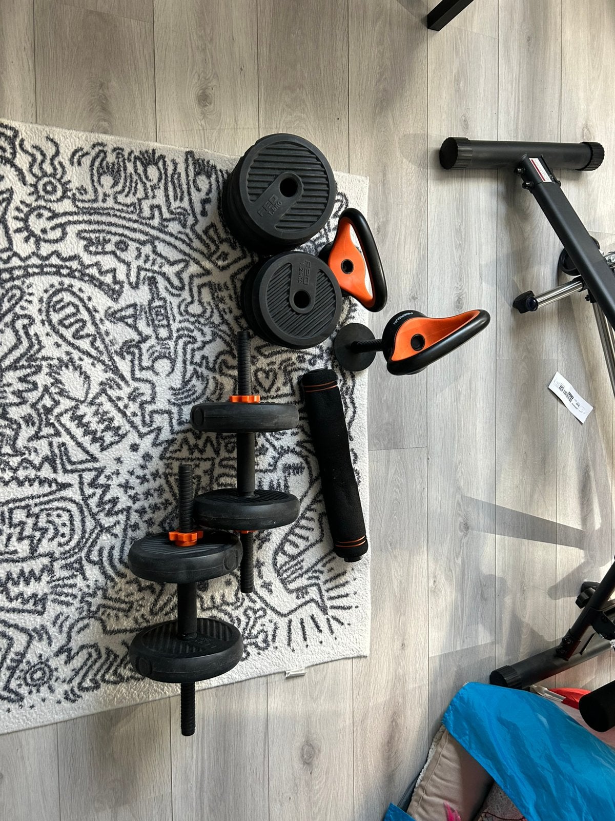 Dumbell set 4*2 kg + 4*1,5kg +4*1,25 kg weight, two dumbells, Ophalen of Verzenden, Zo goed als nieuw, Dumbbell