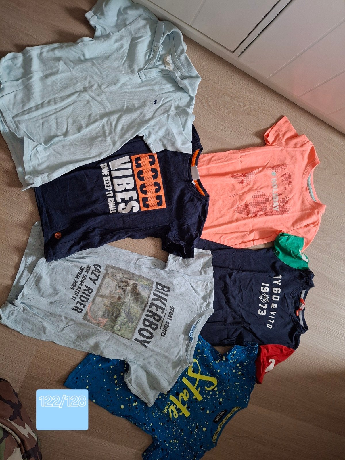 Pakket shirts zomer maat 122/128, Kinderen en Baby's, Kinderkleding | Maat 122, Tygo&Vito, Ophalen of Verzenden, Zo goed als nieuw