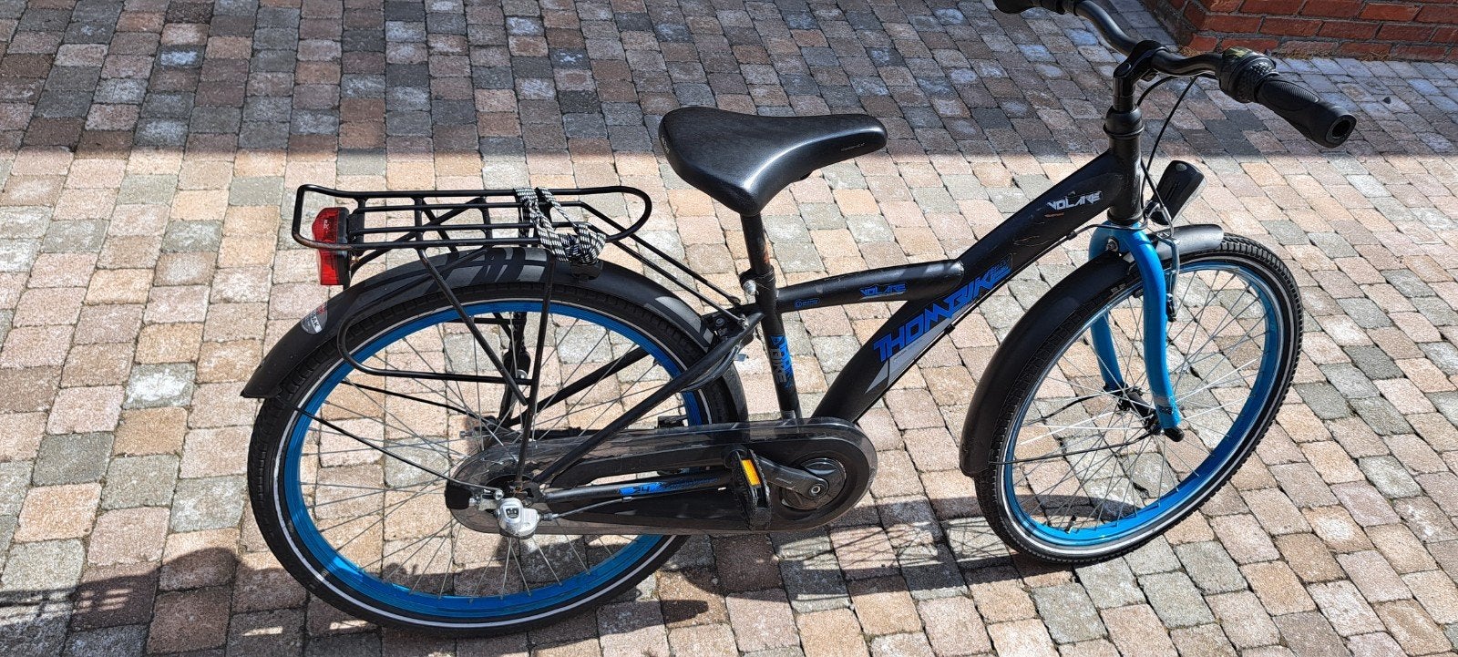 Thombike Volare kinderfiets - Zwart/Blauw, Ophalen, Gebruikt, Velgrem, 20 inch of meer