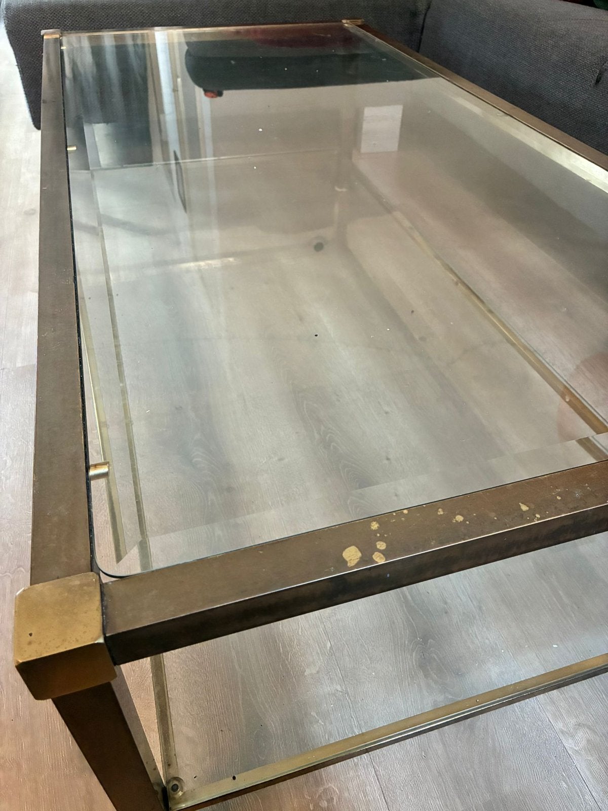 Glazen salontafel, Ophalen, Gebruikt, 100 tot 150 cm, 50 tot 100 cm