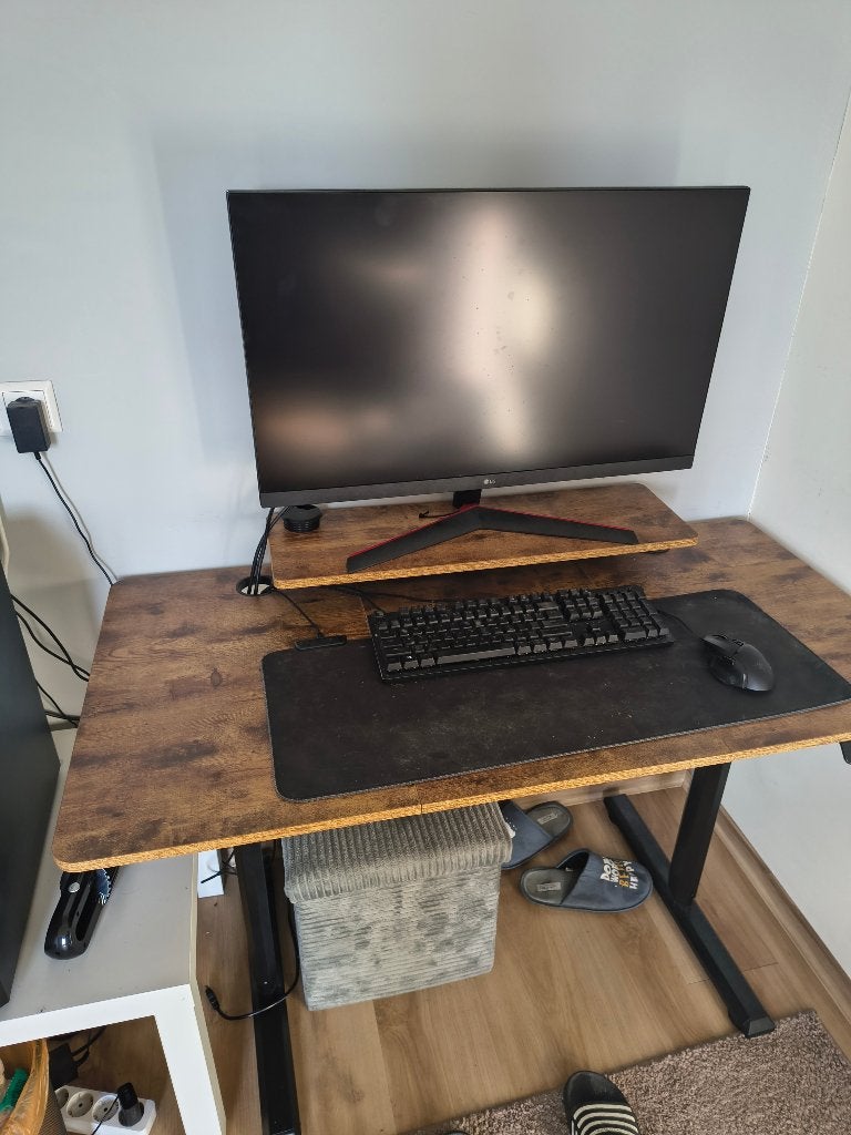 Height Adjustable Desk, Ophalen, 120 cm, Hout, In hoogte verstelbaar