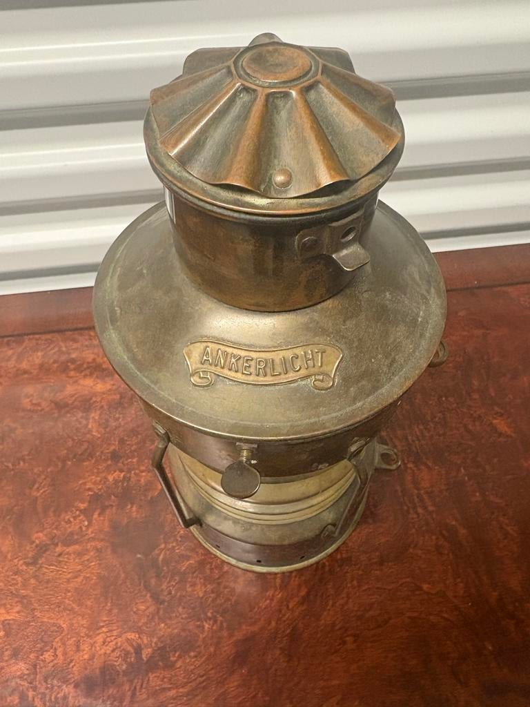 Antieke Ankerlicht Scheepslamp - Messing, Ophalen of Verzenden
