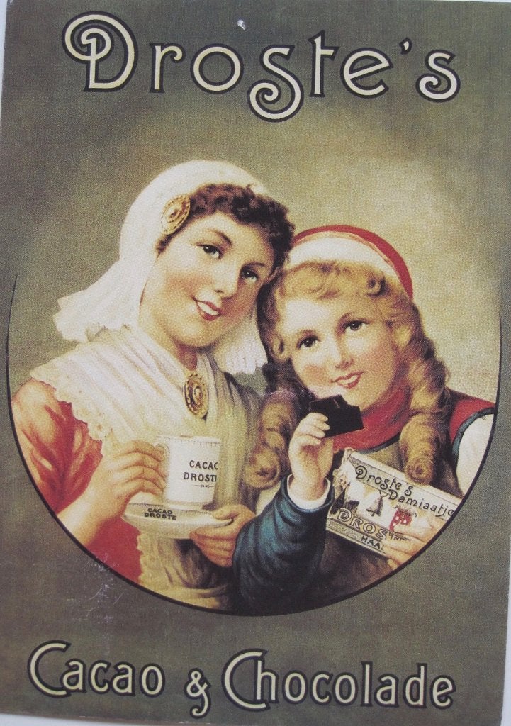 Droste Damiaatjes, reprint van een oude kaart, Ophalen of Verzenden, 1980 tot heden, Ongelopen, Overige thema's