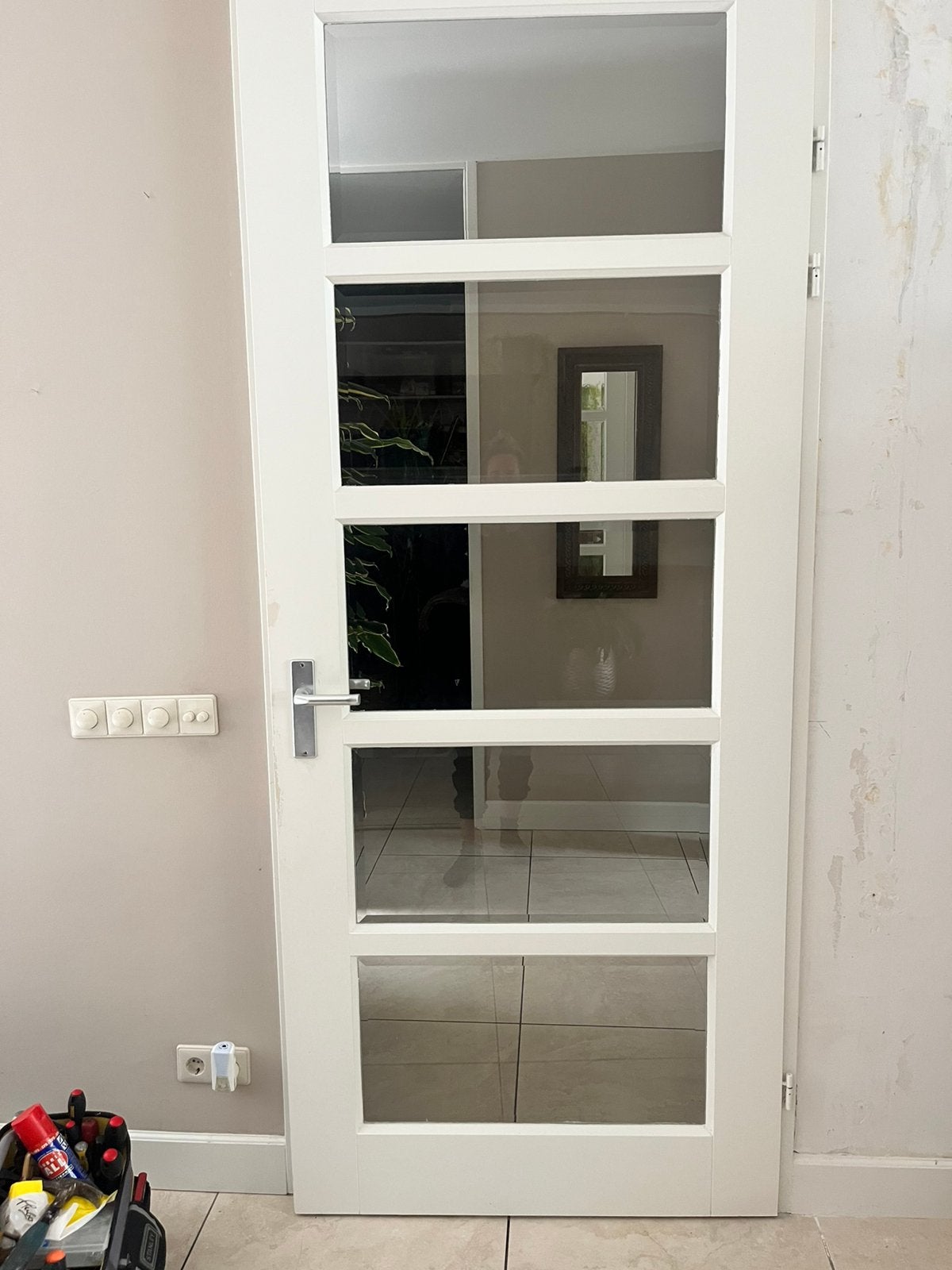 Opdekdeuren GRATIS, Doe-het-zelf en Verbouw, Ophalen, 215 cm of meer, Binnendeur, Glas