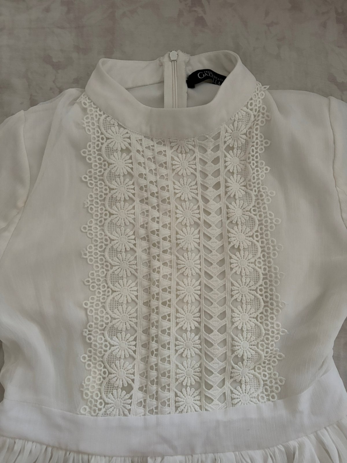 Witte feest/trouwjurk, Ophalen of Verzenden, Zo goed als nieuw, Maat 36 (S), Wit