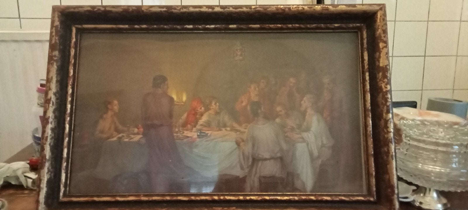Het Laatste Avondmaal - Oude Prent, Ophalen, Klassiek, Print, Overige onderwerpen