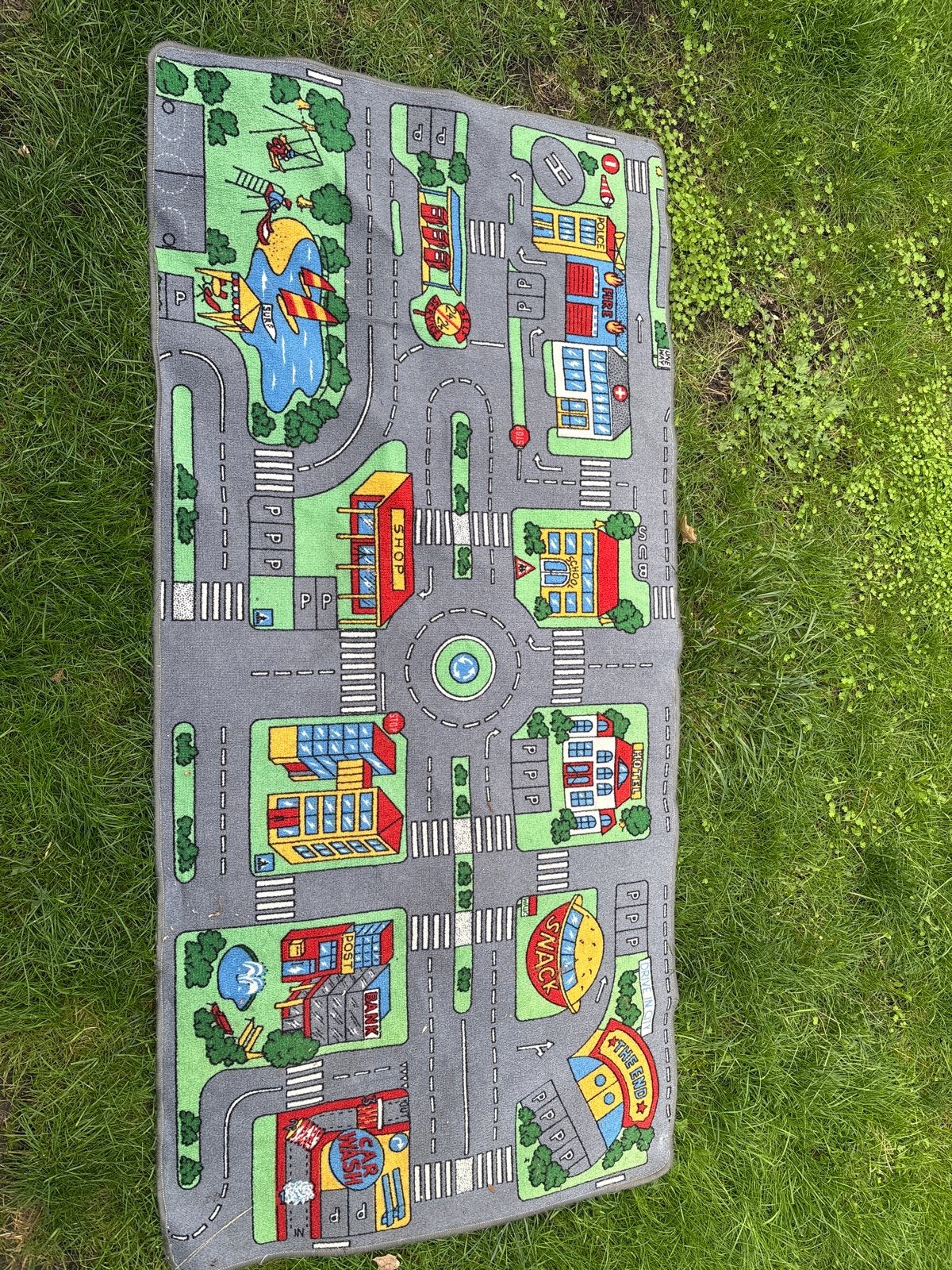 Ikea Speelkleed met wegen en gebouwen voor kinderen, Ophalen, Gebruikt, 50 tot 100 cm, 150 tot 200 cm