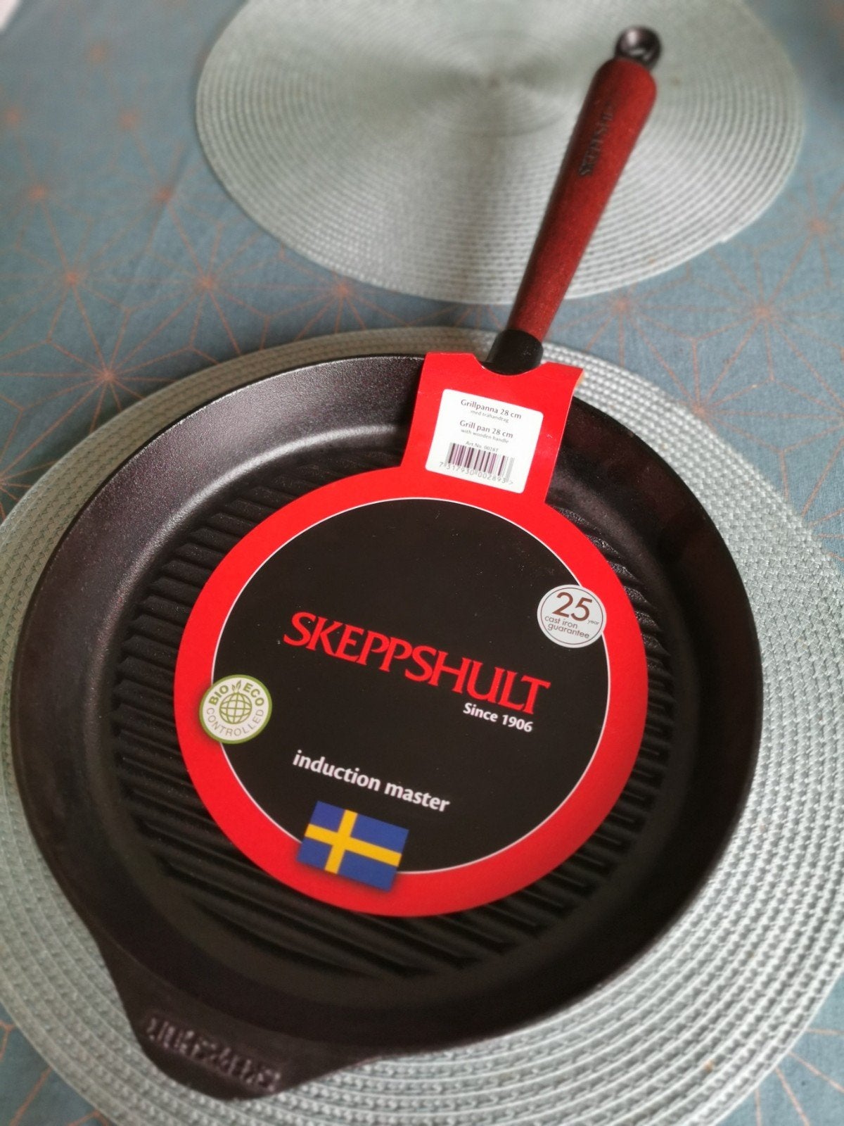Skeppshult Gietijzeren Grillpan 28 cm - Inductie Master, Huis en Inrichting, Koekenpan, Gietijzer, Nieuw, Ophalen of Verzenden