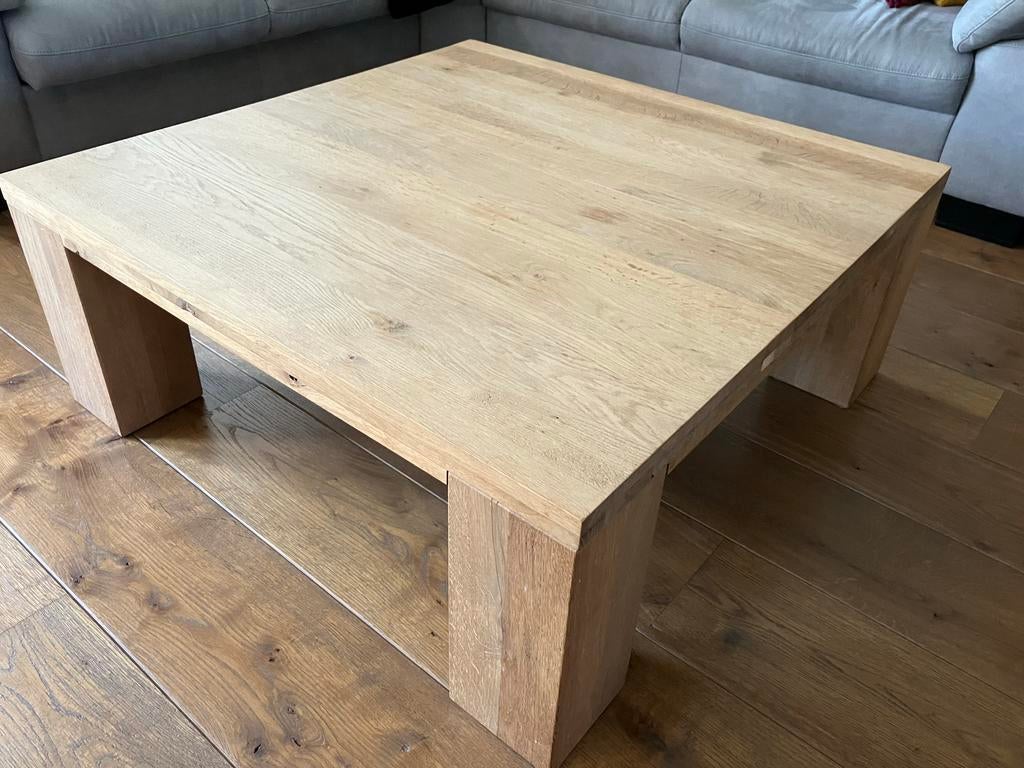 Fisic salontafel 100x100x40 (l x b x h) (gestoomd eiken), Ophalen, 50 tot 100 cm, 50 tot 100 cm, Zo goed als nieuw