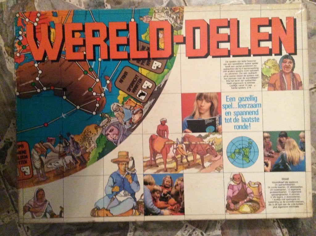 Werelddelen bordspel - Educatief spel over wereldproblemen, Vijf spelers of meer, Ophalen of Verzenden, Gebruikt, Gast aan tafel