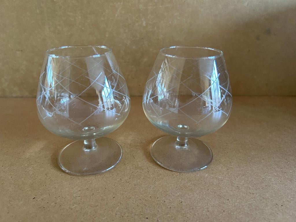 4 cognac glazen, Ophalen, Zo goed als nieuw, Borrel- of Shotglas