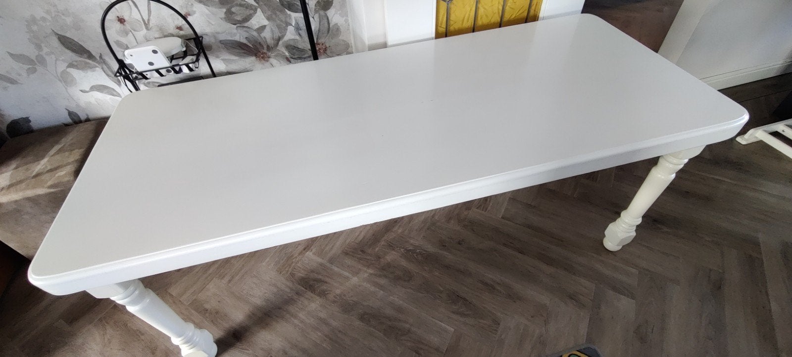 Zwaar eiken eettafel 0.80x2.00mtr, Ophalen, Gebruikt, 75 cm of meer, Eikenhout