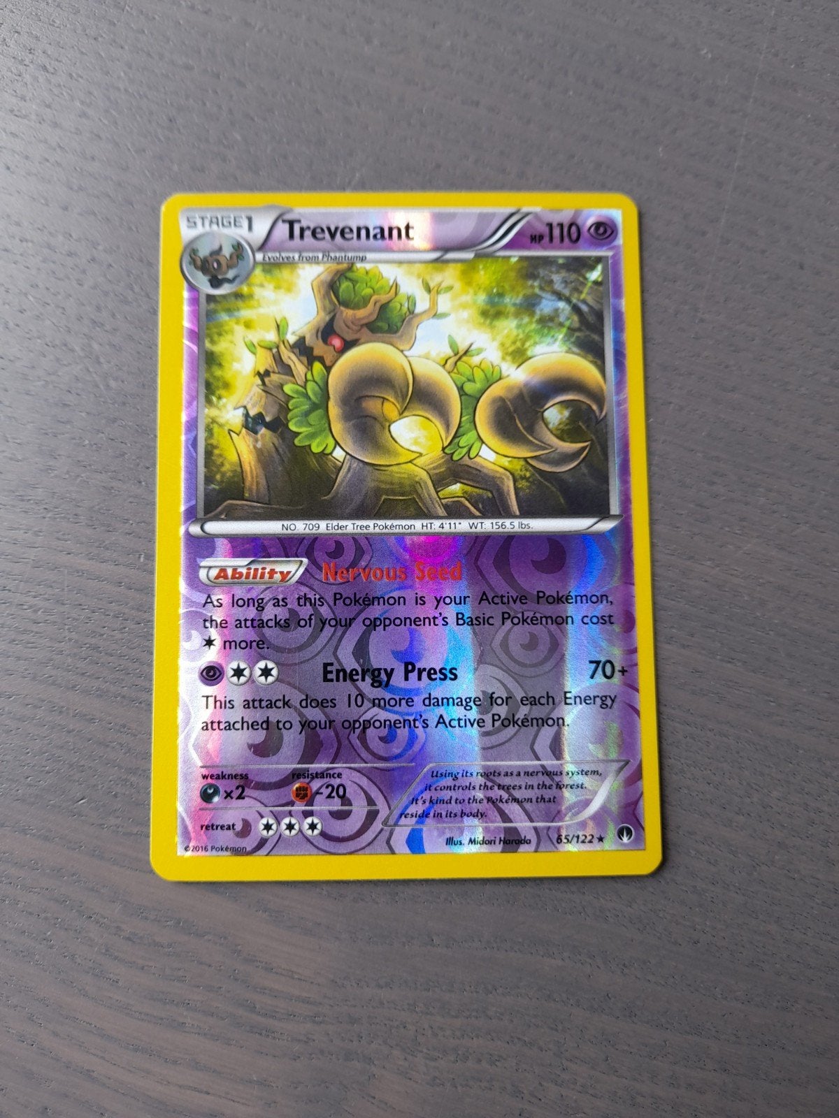Breakpoint 65/122 trevenant reverse, Ophalen of Verzenden, Gebruikt, Losse kaart, Foil