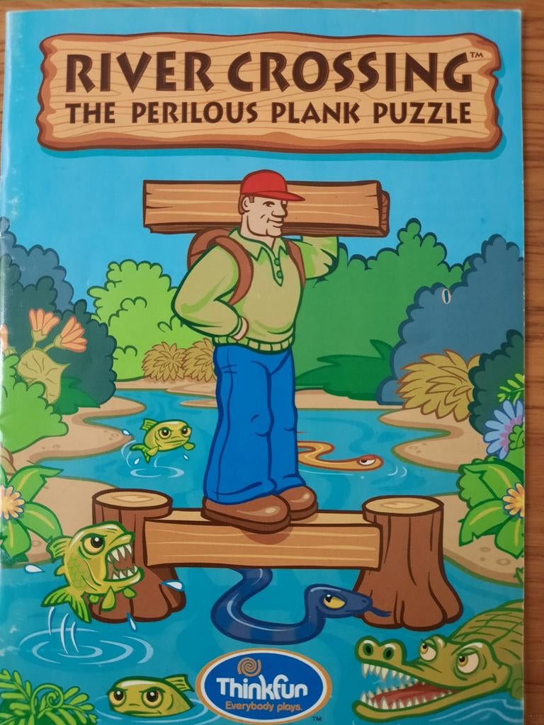 River Crossing: The Perilous Plank Puzzle - ThinkFun, Ophalen of Verzenden, Minder dan 500 stukjes, Zo goed als nieuw, Overige typen