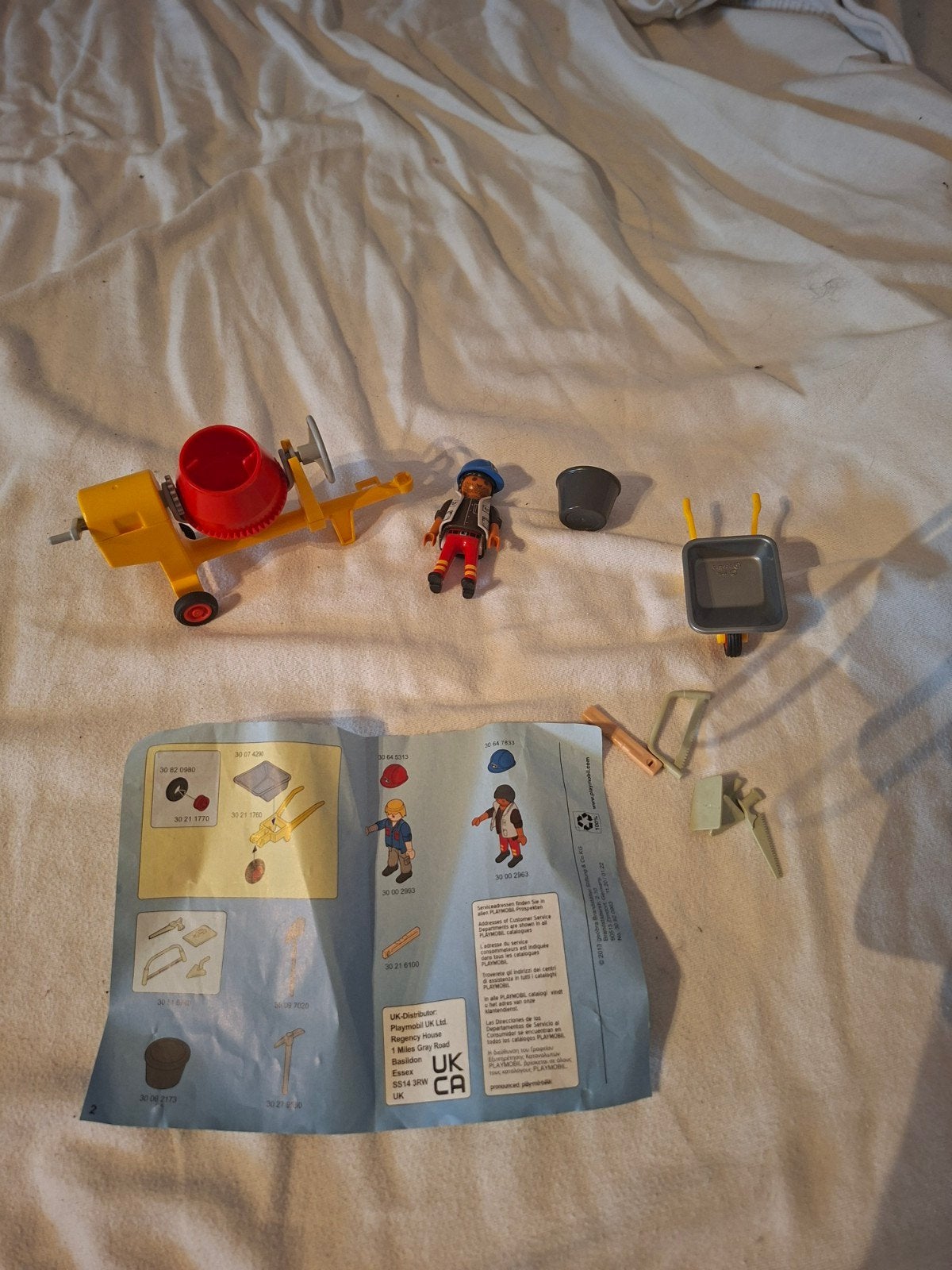 Playmobil 6339 Bouwvakker met Betonmolen en Kruiwagen, Ophalen of Verzenden, Gebruikt