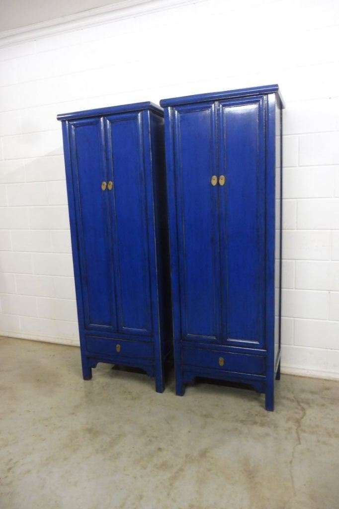 2x kast Kledingkast blauw landelijk, Met deur(en), Nieuw, Landelijk, 150 tot 200 cm