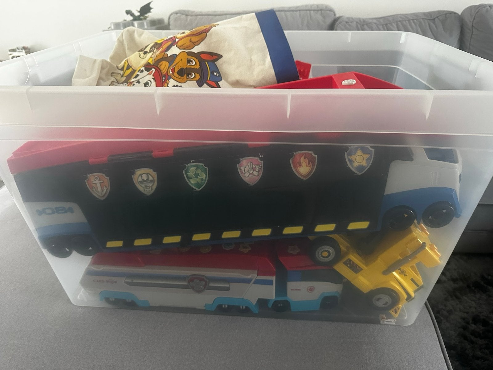 Grote Paw Patrol speelgoedcollectie met uitkijktoren en buss, Ophalen of Verzenden, Gebruikt, Jongen of Meisje