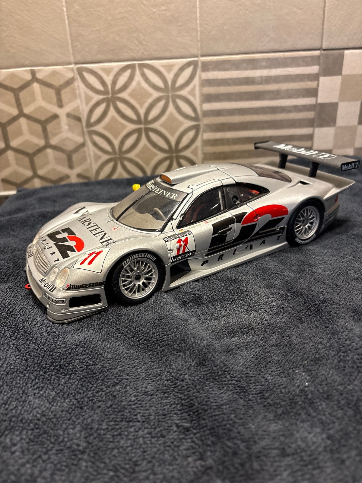 Maisto Mercedes CLK-GTR Schaalmodel 1:18, Hobby en Vrije tijd, Modelauto's | 1:18, Ophalen of Verzenden, Zo goed als nieuw, Auto