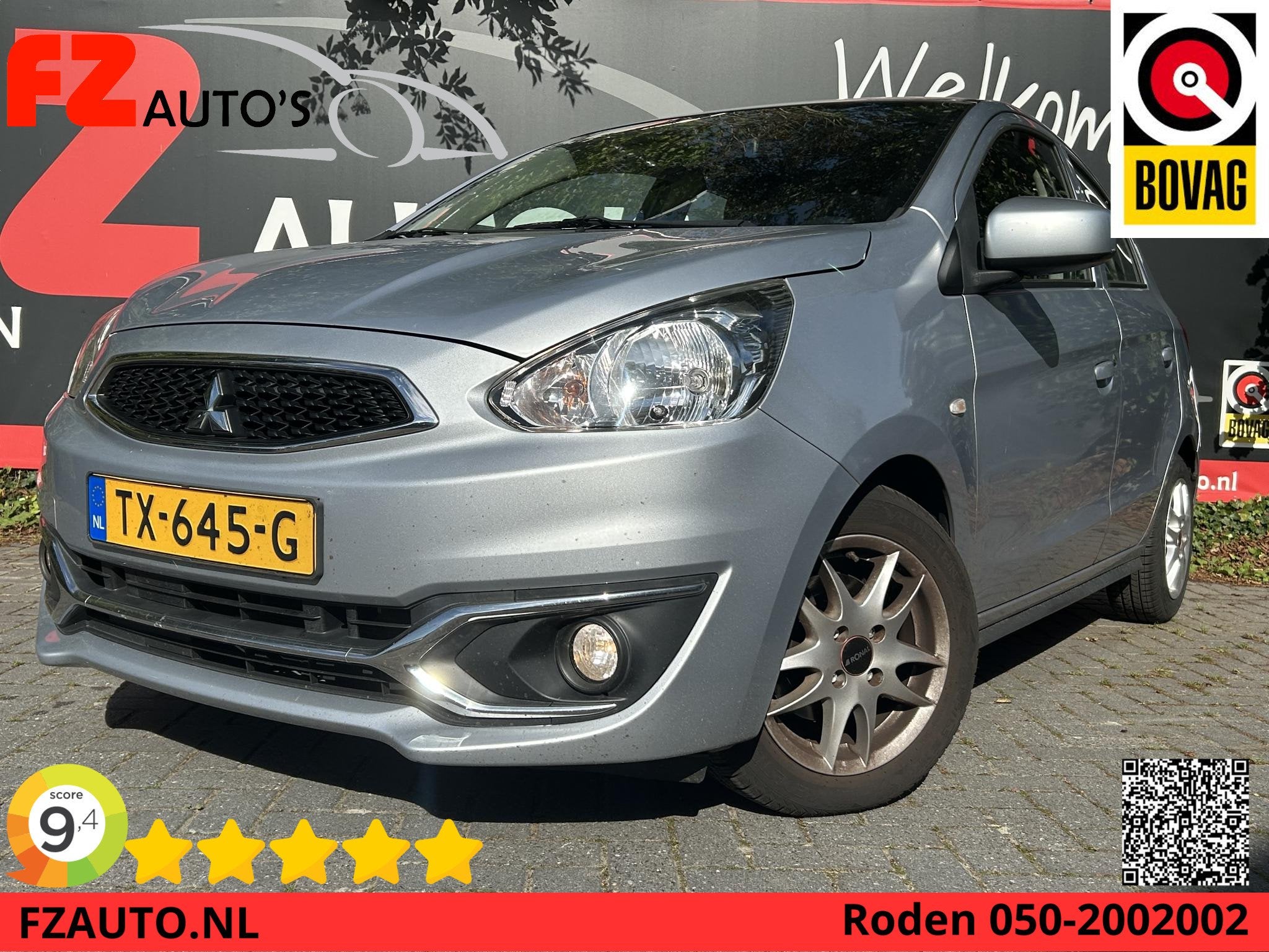 Mitsubishi Space Star 1.0 Cool+ - Airconditioning - Lichtmet, Auto's, Stof, Gebruikt, Euro 6, Origineel Nederlands