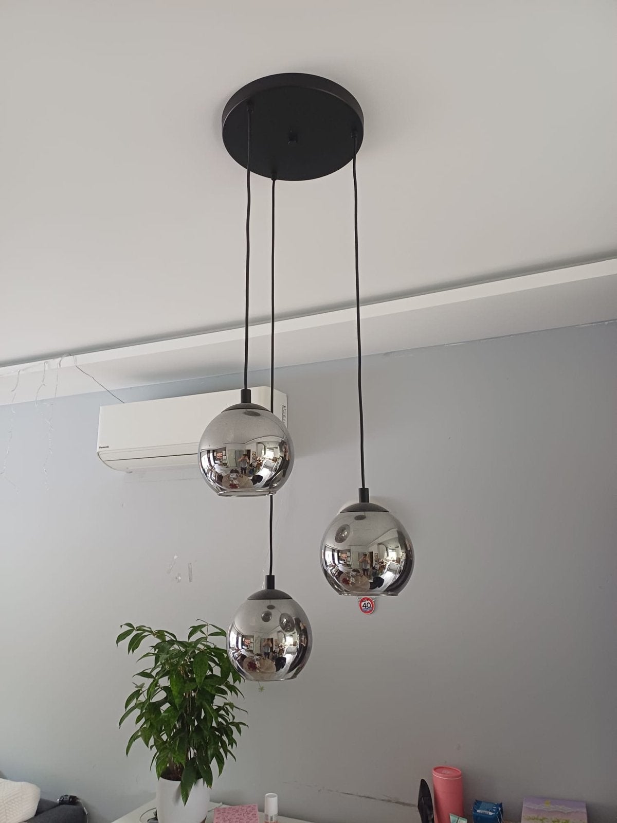 Moderne hanglampen set - 2 stuks, Ophalen, Zo goed als nieuw, Metaal, 75 cm of meer