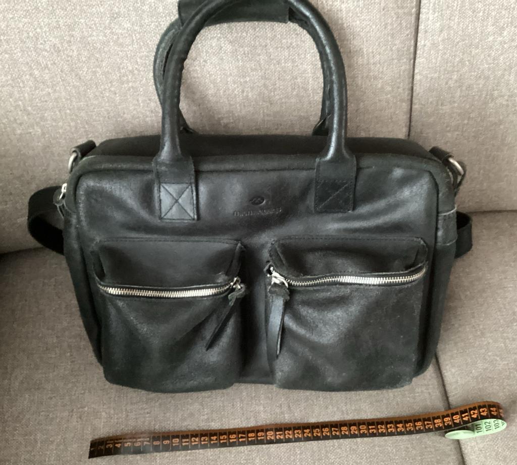 Zwarte leren tas van Micmacbags, Ophalen of Verzenden, Gebruikt, Zwart, Overige typen