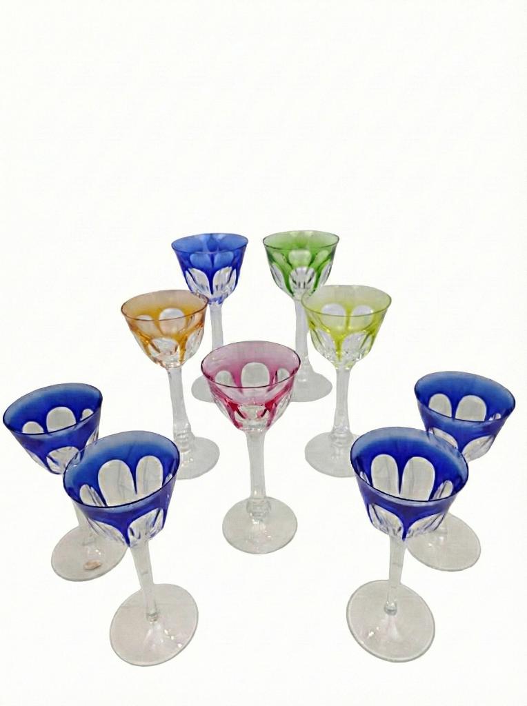 Moser Lady Hamilton Kristallen Glazen (9 stuks), Antiek en Kunst, Antiek | Glas en Kristal, Ophalen