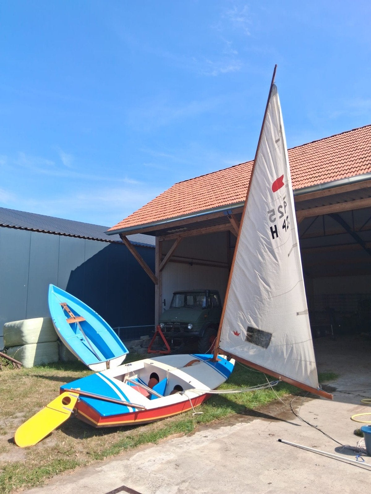 Zeilboot type Jol, 4 meter, van hout, Ophalen, Gebruikt