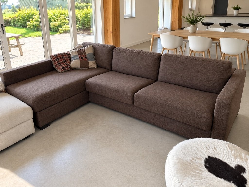JOKA hoekbank met slaapfunctie + 2 bijpassende fauteuils, Huis en Inrichting, Ophalen, 250 tot 300 cm, Gebruikt, Hout