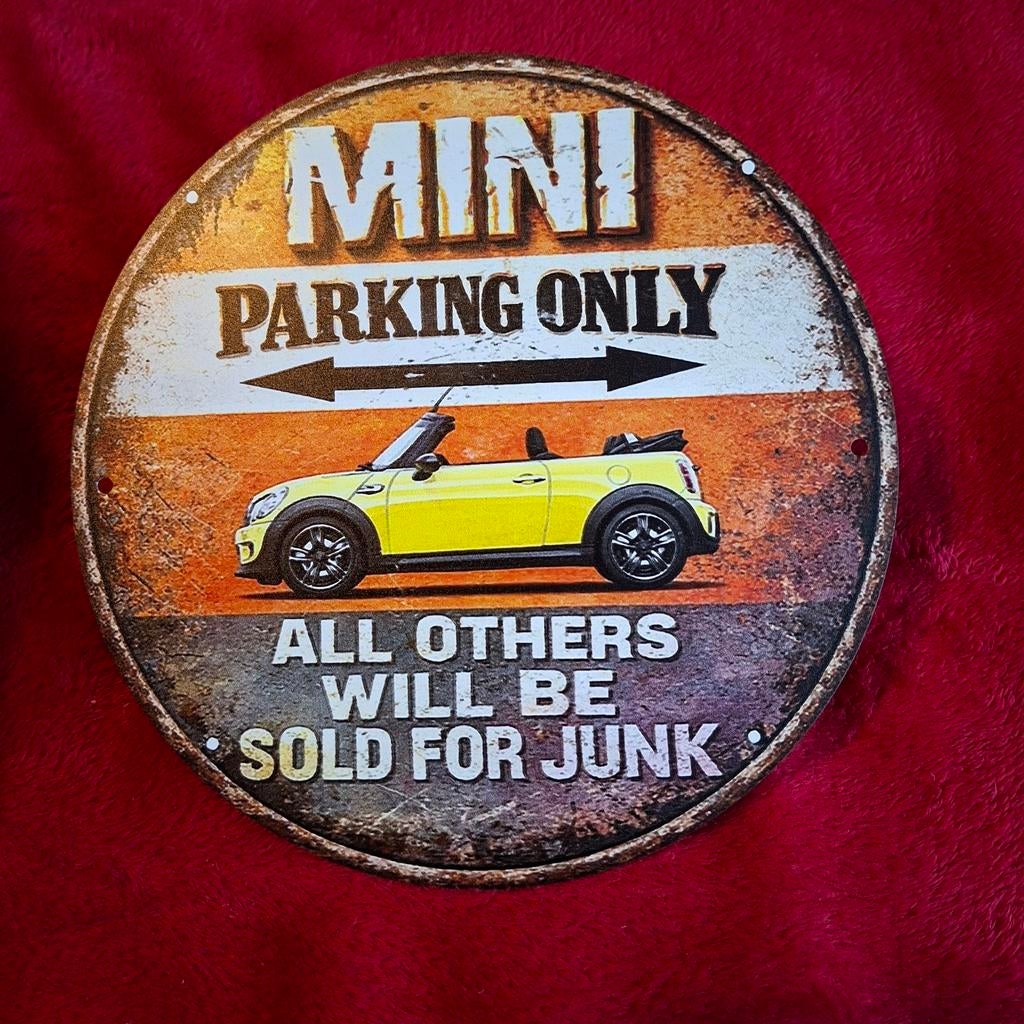 Mini Parking Only etc Metalen bordjes, Ophalen of Verzenden, Zo goed als nieuw