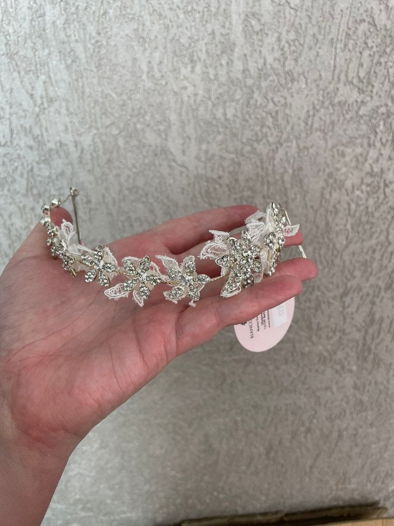 Bianco evento diadeem / tiara (bruids set), Ophalen of Verzenden, Nieuw, Overige kleuren, Trouwjurk