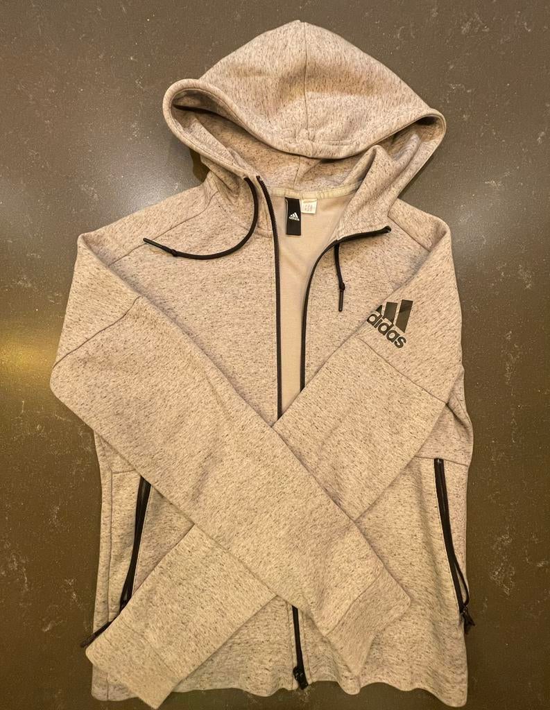 Adidas jack mt 164 (S), Ophalen of Verzenden, Zo goed als nieuw, Maat 46 (S) of kleiner, Grijs