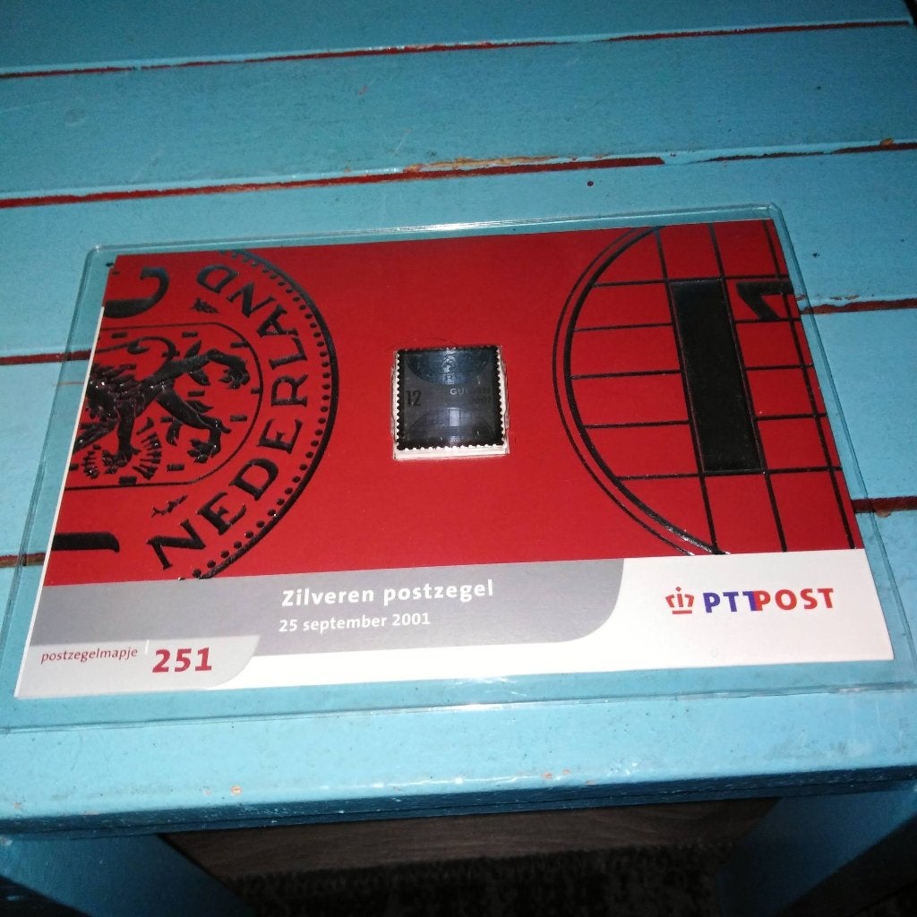 Zilveren Postzegel van 12,75 gulden PTT Post 2001., Ophalen, Na 1940, Postfris