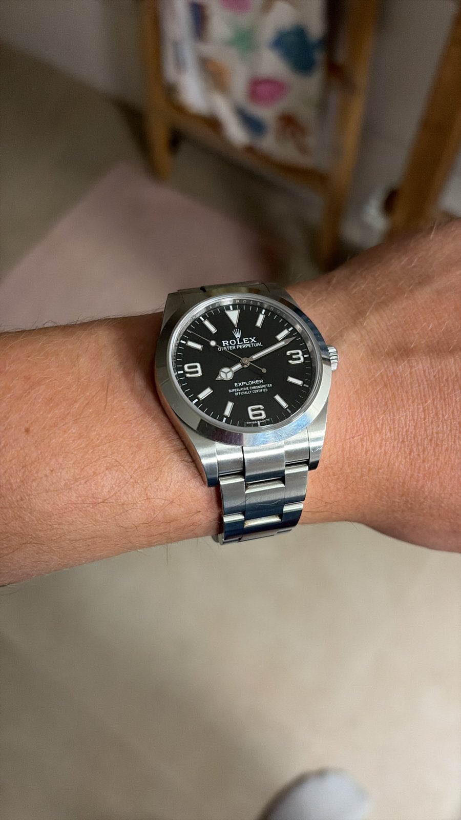 Rolex Explorer 39mm MK2, 2016 full set., Ophalen, Staal, Gebruikt, Polshorloge