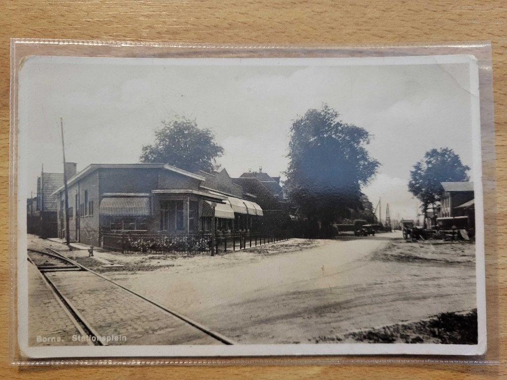 ansicht BORNE 1942 stationsplein ZELDZAAM - oorlog, Verzamelen, Ophalen of Verzenden, Voor 1920, Overijssel