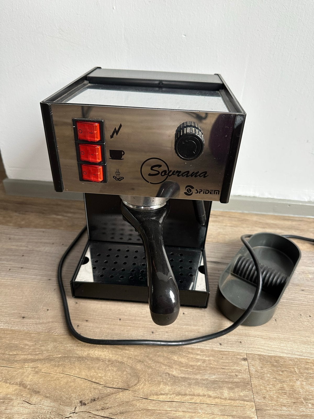 Espressoapparaat Spidem Sovrana met koffiemolen, Witgoed en Apparatuur, Ophalen, Gebruikt, Espresso apparaat, Gemalen koffie