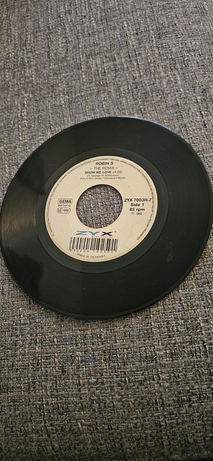 House Robin S-Show me love Zeldzame 7 inch singel 1993, Gebruikt, 7 inch, Ophalen of Verzenden, Dance en House