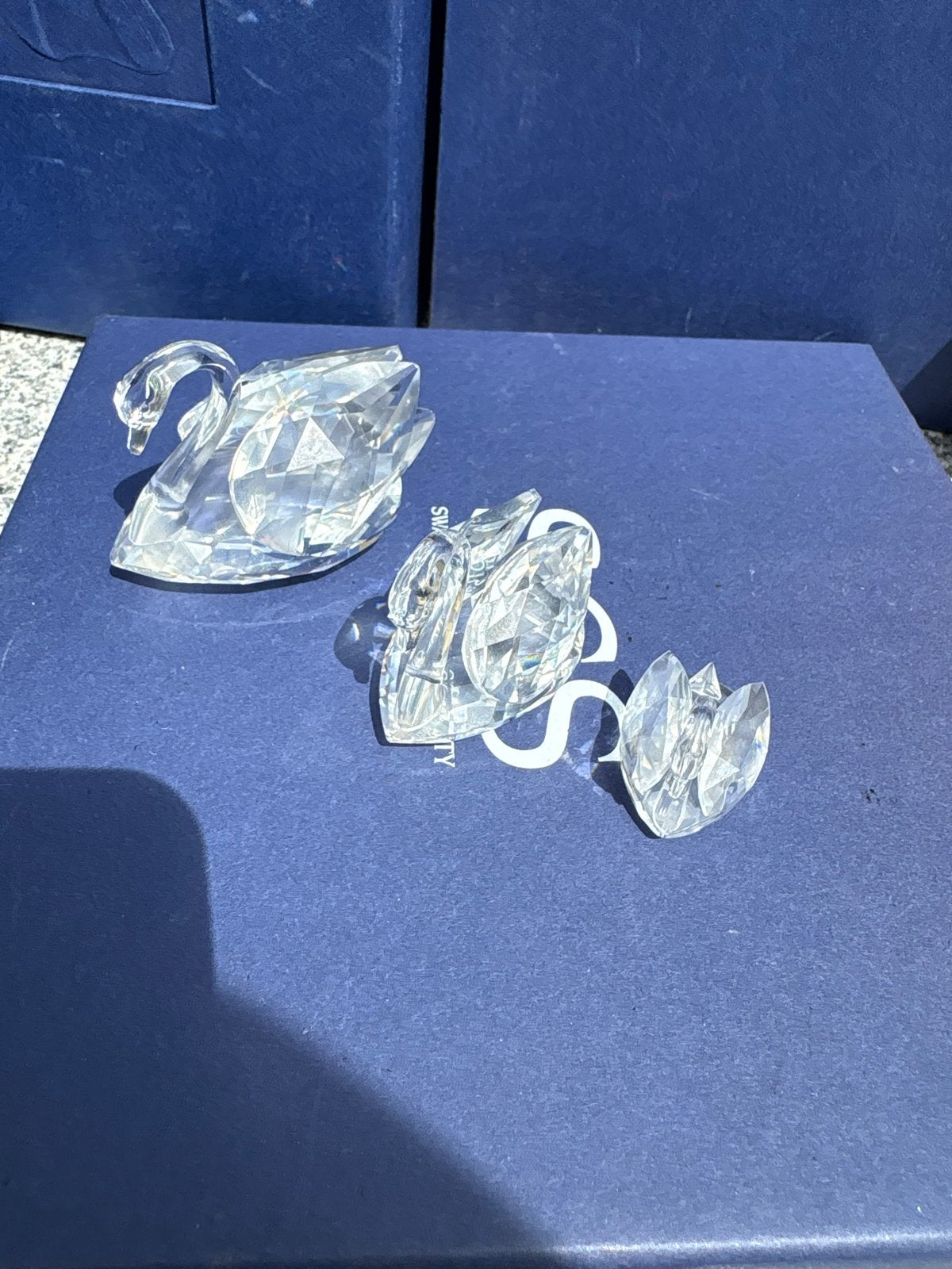 Swarovski Kristallen Zwanen  - Set van 3 zonder doos, Verzamelen, Swarovski, Ophalen, Zo goed als nieuw, Figuurtje