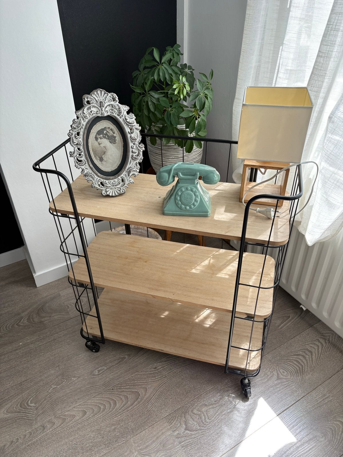 Bakkerskast / Verrijdbaar rek met 3 planken - 78x70x28 cm, Huis en Inrichting, Ophalen, Gebruikt