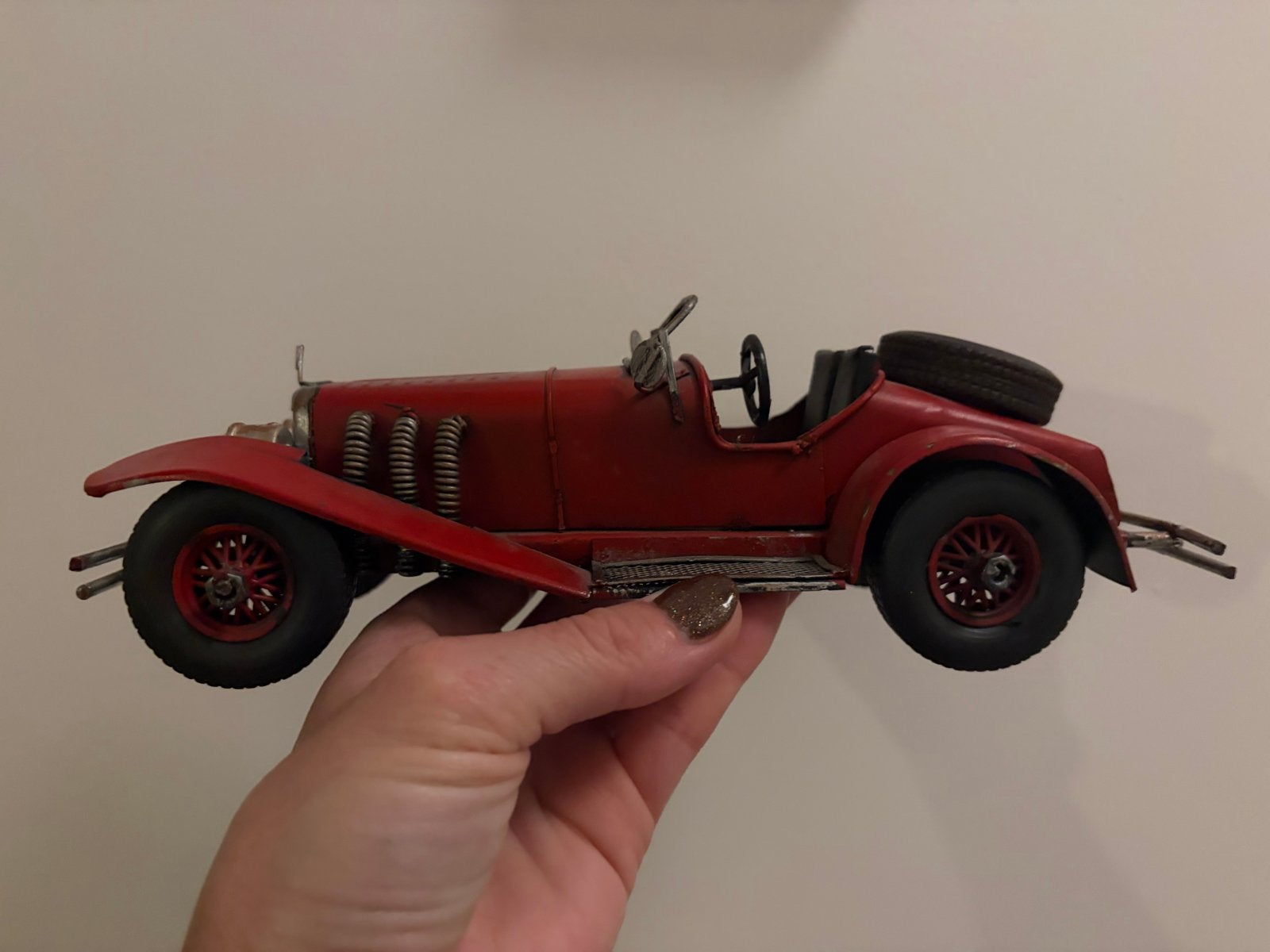 Vintage Rode Oldtimer Modelauto - Decoratie, Ophalen, Gebruikt, Auto's