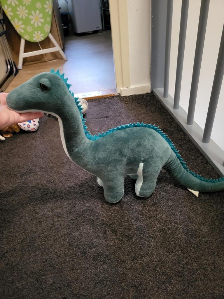 Nature planet dinosaurus diplodocus knuffel 40 cm, Kinderen en Baby's, Ophalen of Verzenden, Zo goed als nieuw, Overige typen