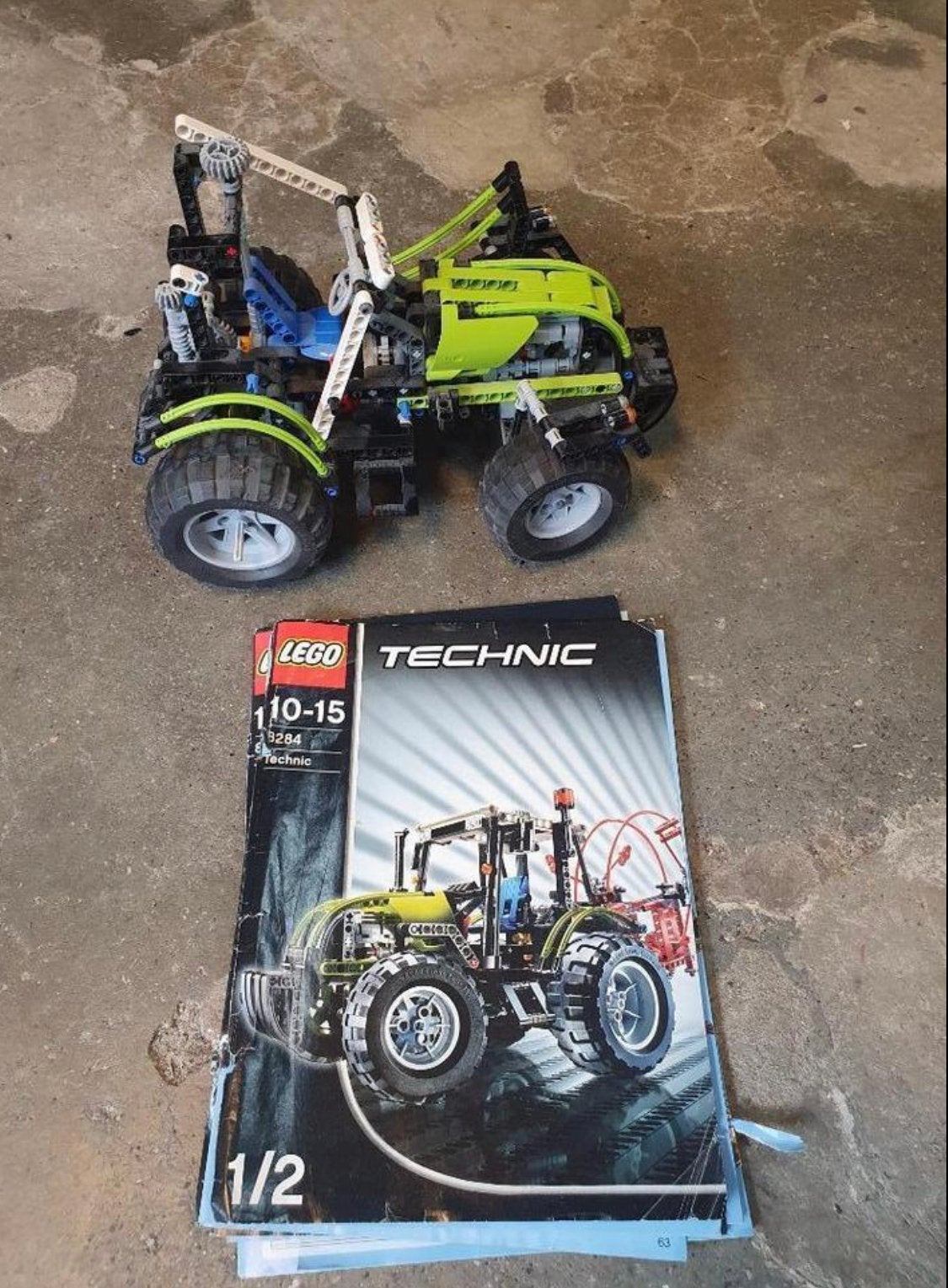 Lego Technic Tractor 8284 met handleiding, Gebruikt, Lego, Ophalen of Verzenden, Complete set