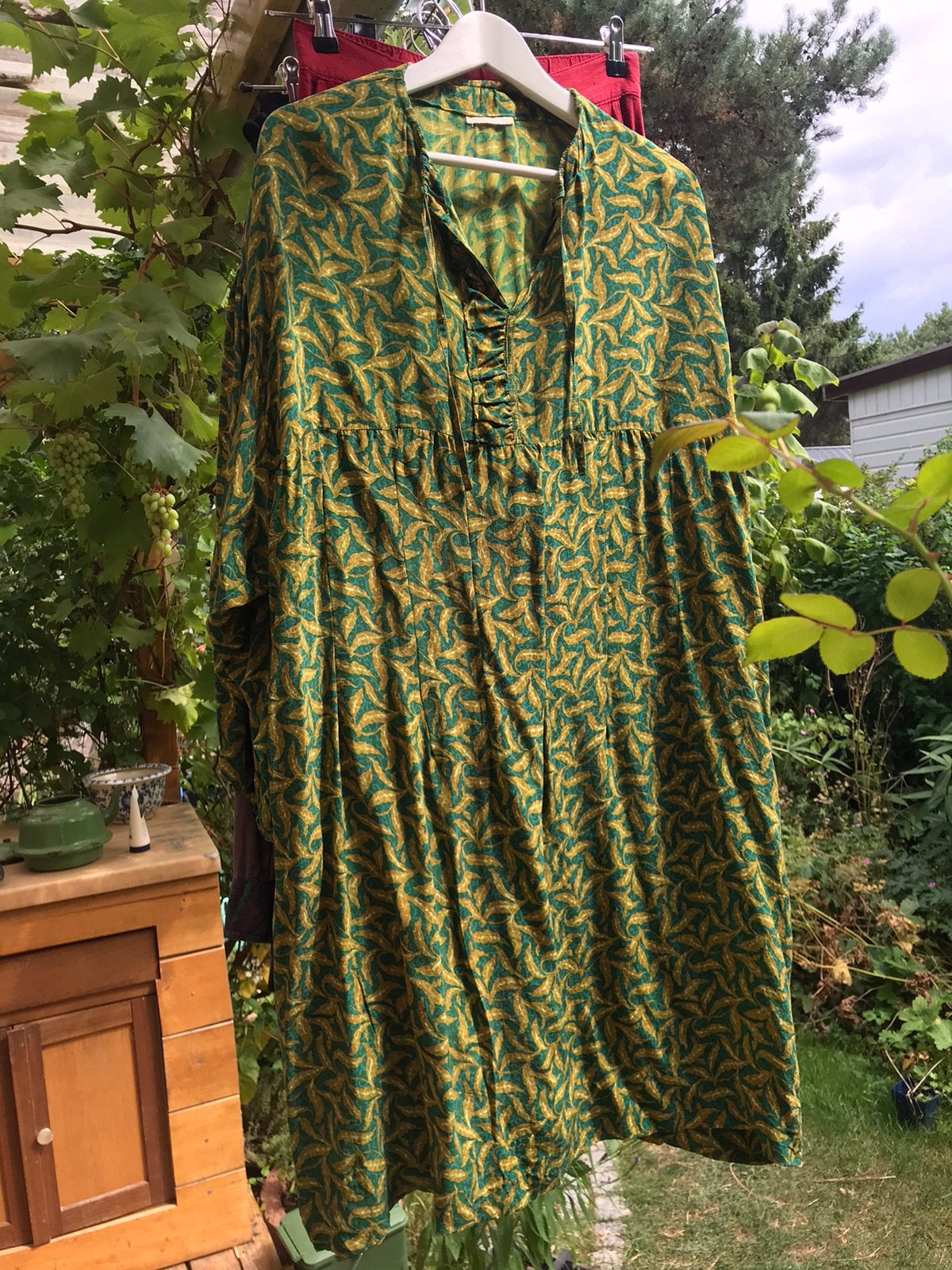Sissel Edelbo 100% zijde jurk met zakken S-XL, Ophalen of Verzenden, Zo goed als nieuw, Maat 46/48 (XL) of groter, Onder de knie