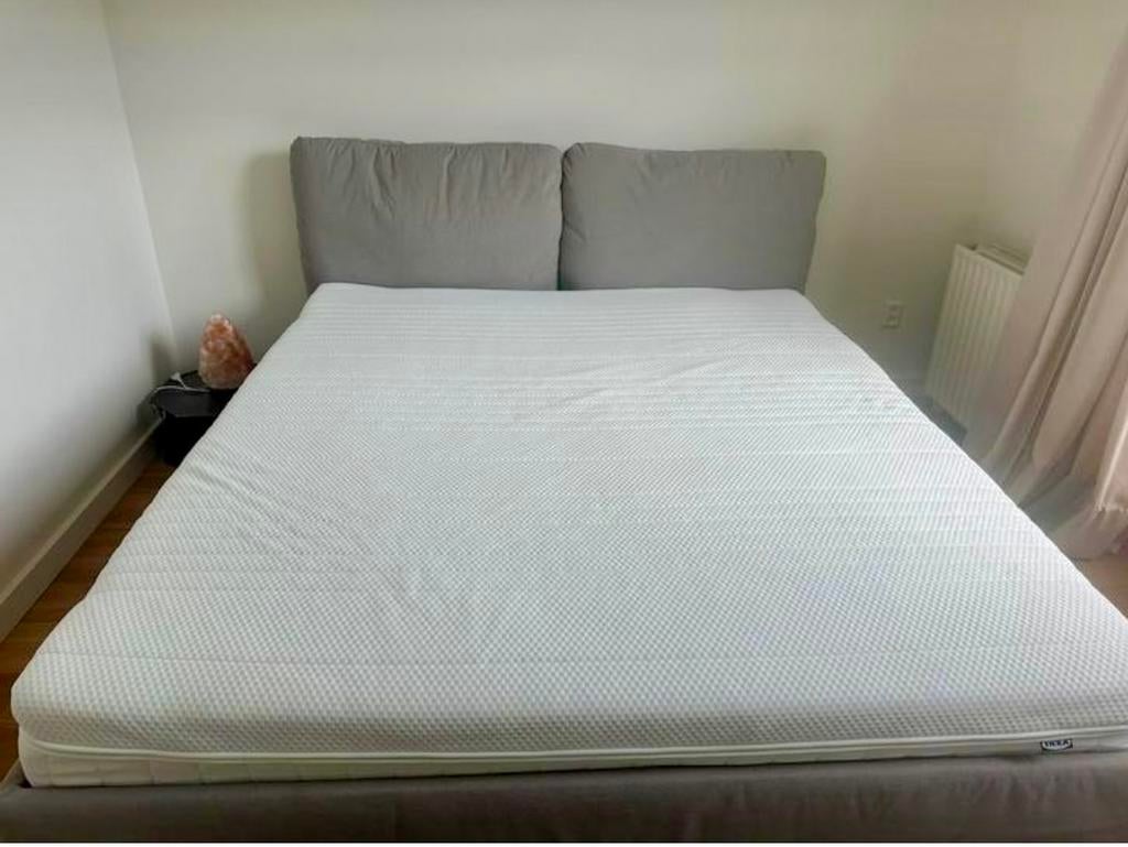 Compleet Bed - Good as New - 180cm x 200cm - IKEA, Ophalen, Zo goed als nieuw, Tweepersoons, 180 cm